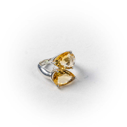 Inel STILL, Argint 925 - Marime 8 Citrin, Galben