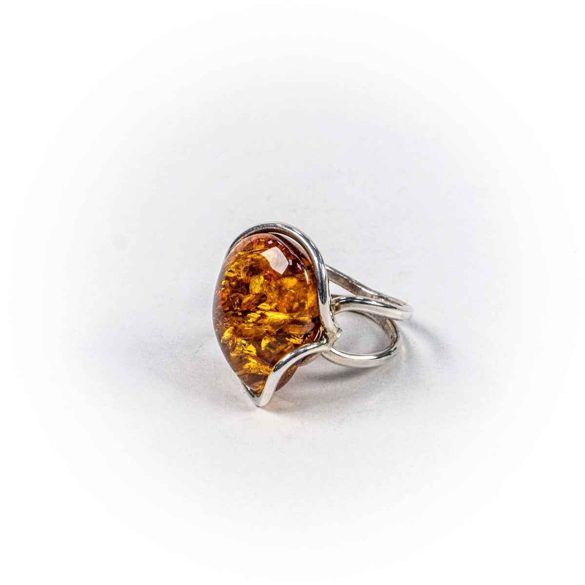 Inel STILL, Argint 925 - Marime Reglabil, Chihlimbar, Galben