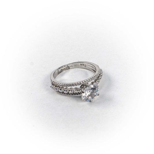 Inel STILL, Argint 925 - Marime 10, Zirconia, Incolor