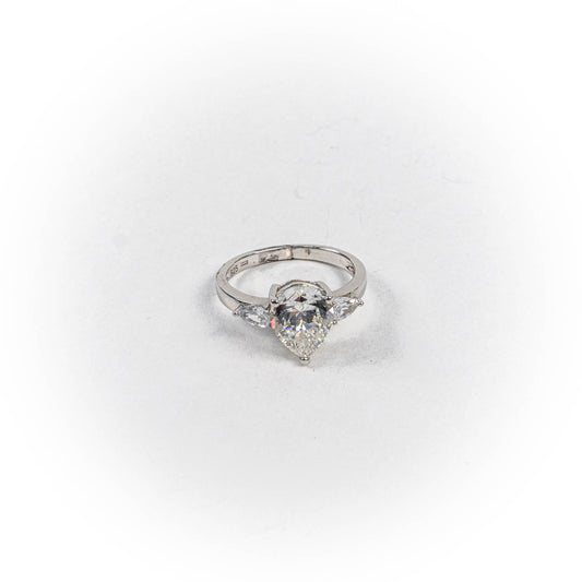 Inel STILL, Argint 925 - Marime 7, Zirconia, Incolor cu Reflexii Aurii