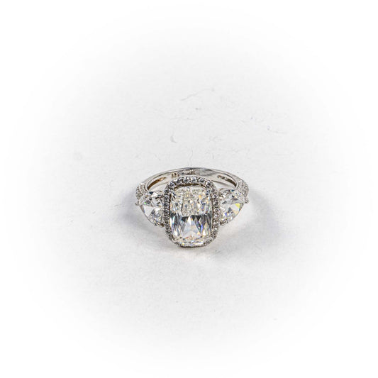 Inel STILL, Argint 925 - Marime 8, Zirconia, Incolor cu Reflexii Aurii