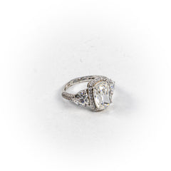 Inel STILL, Argint 925 - Marime 8, Zirconia, Incolor cu Reflexii Aurii