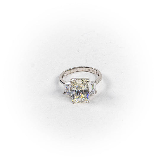 Inel STILL, Argint 925 - Marime 8, Zirconia, Incolor cu Reflexii Aurii