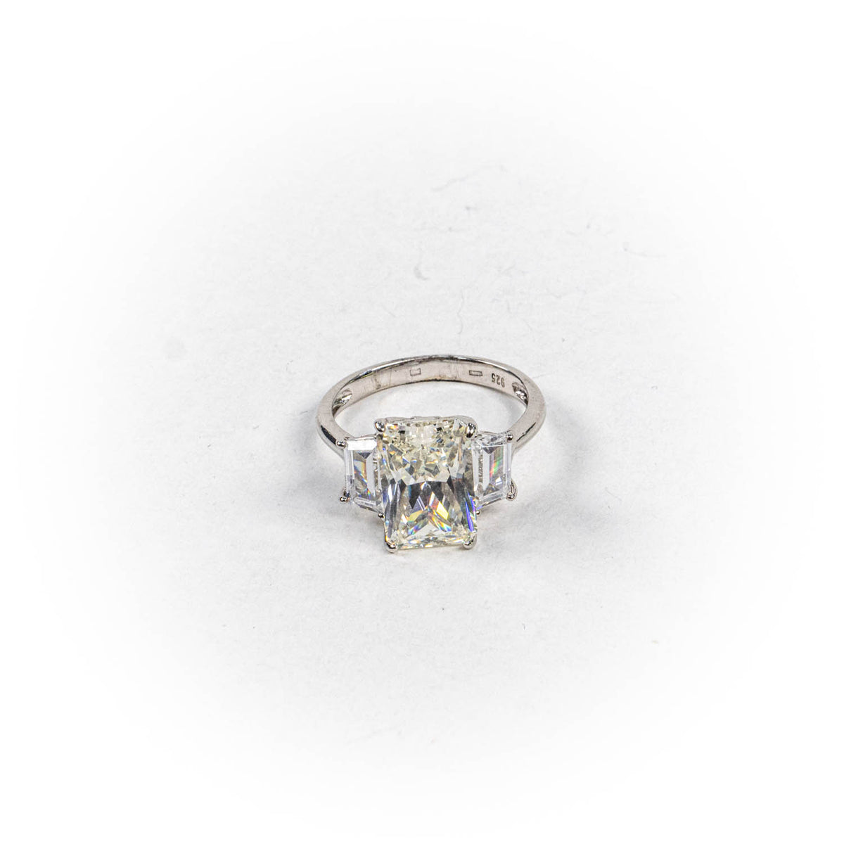 Inel STILL, Argint 925 - Marime 8, Zirconia, Incolor cu Reflexii Aurii