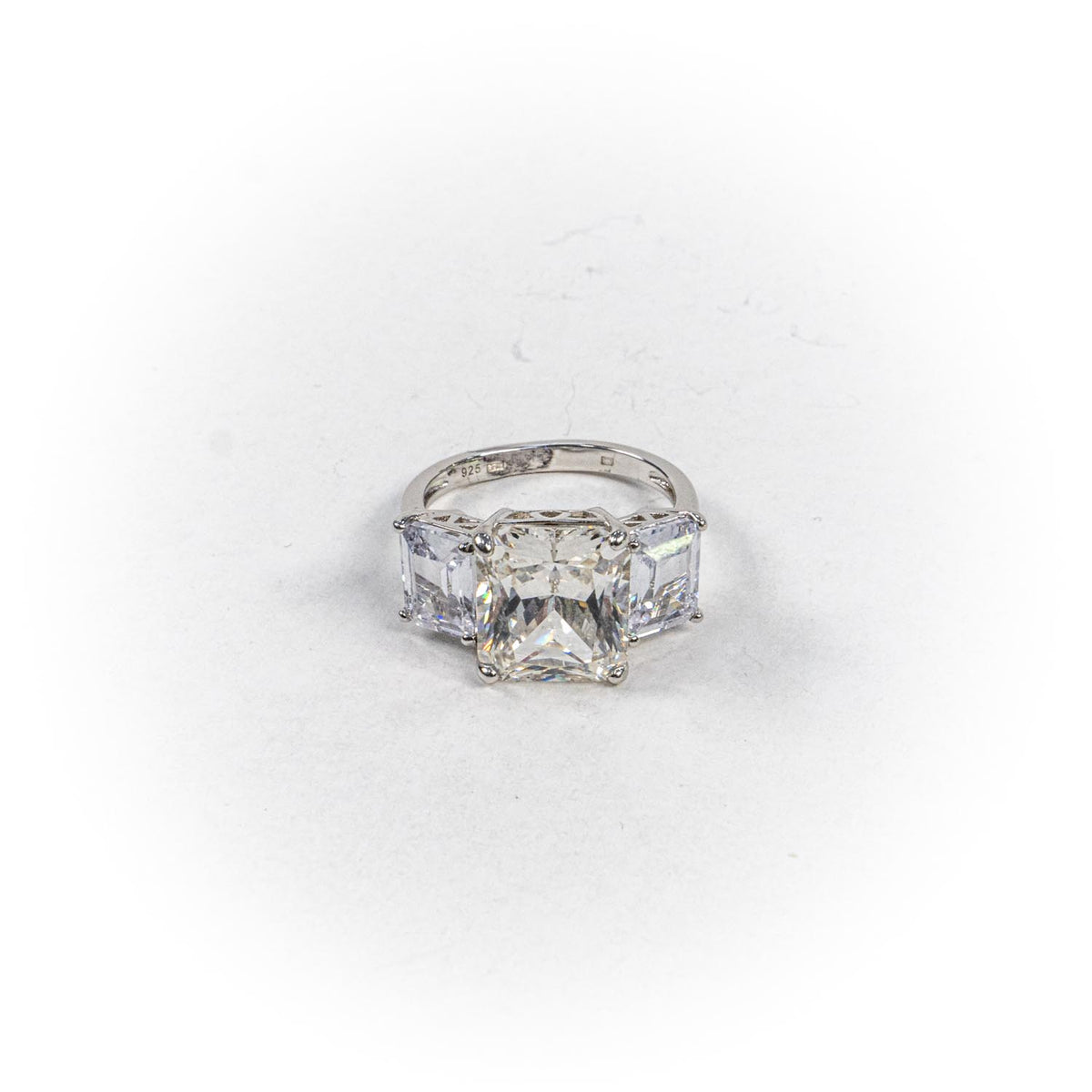 Inel STILL, Argint 925 - Marime 8, Zirconia, Incolor cu Reflexii Aurii