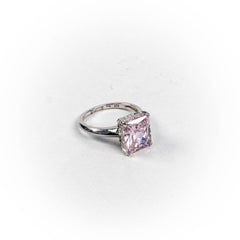 Inel STILL, Argint 925 - Marime 9, Zirconia, Roz Translucid