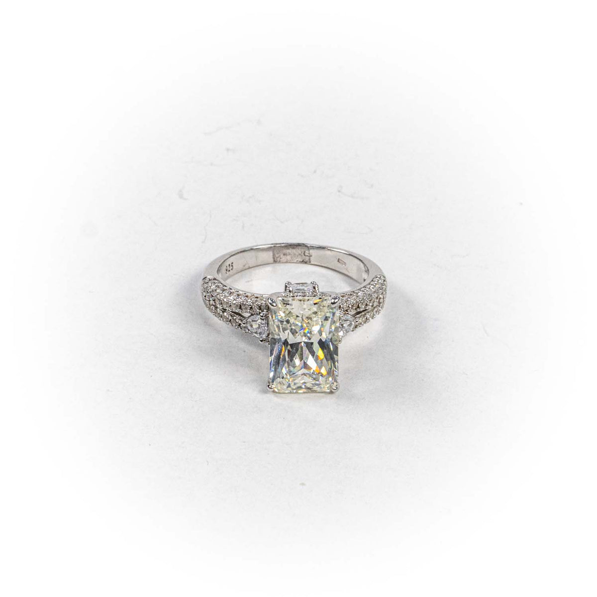 Inel STILL, Argint 925 - Marime 9, Zirconia, Incolor cu Reflexii Aurii