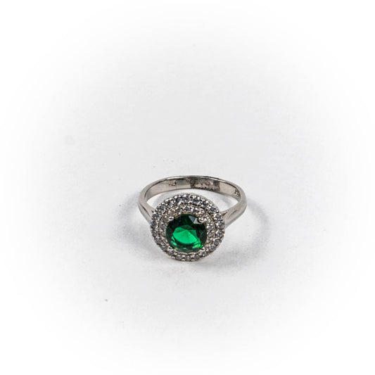 Inel STILL, Argint 925 - Marime 7, Zirconia, Verde