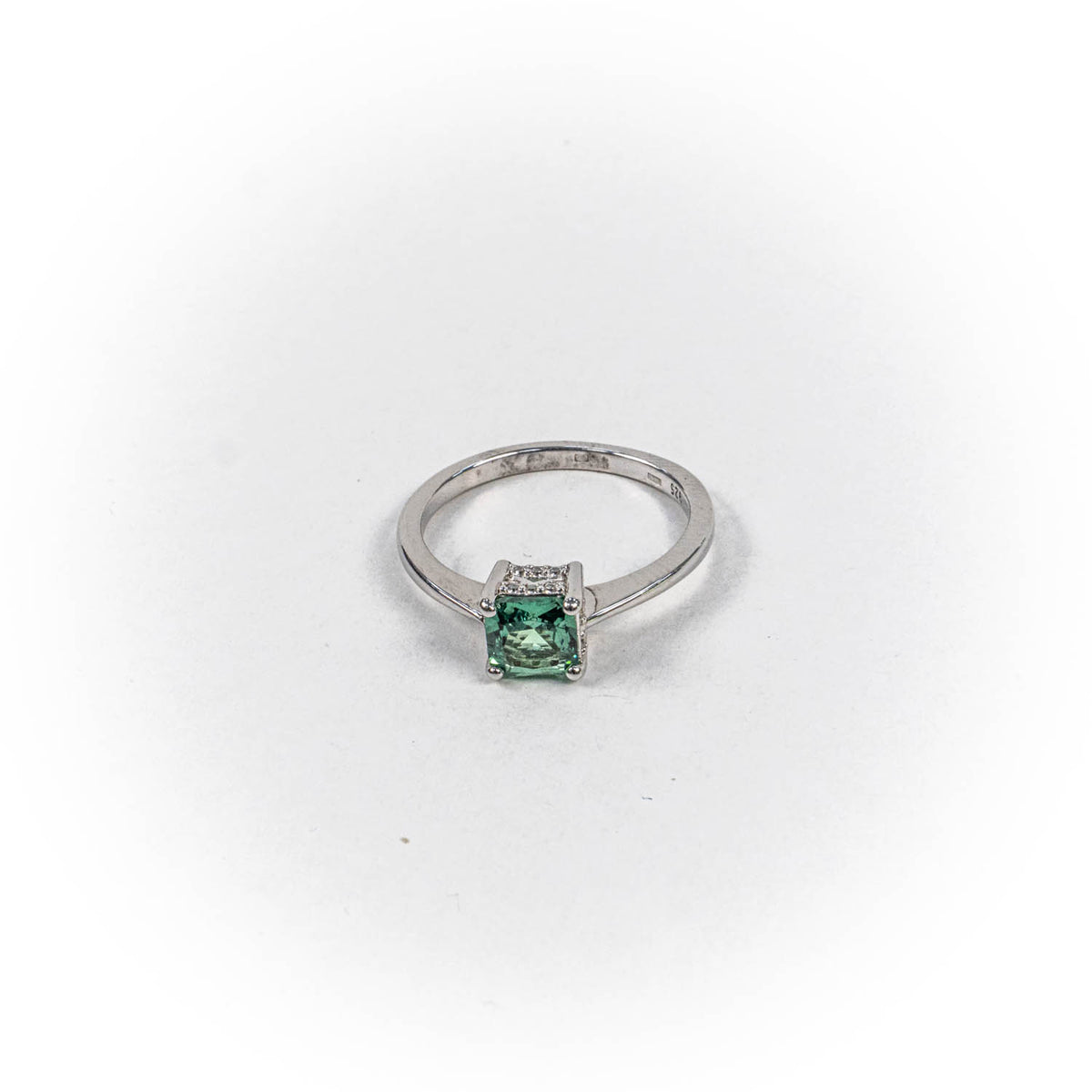 Inel STILL, Argint 925 - Marime 9, Zirconia, Verde