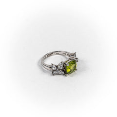 Inel STILL, Argint 925 - Marime 7, Peridot, Verde