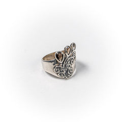 Inel STILL, Argint 925 - Marime 8, Cuart Fumuriu, Maro