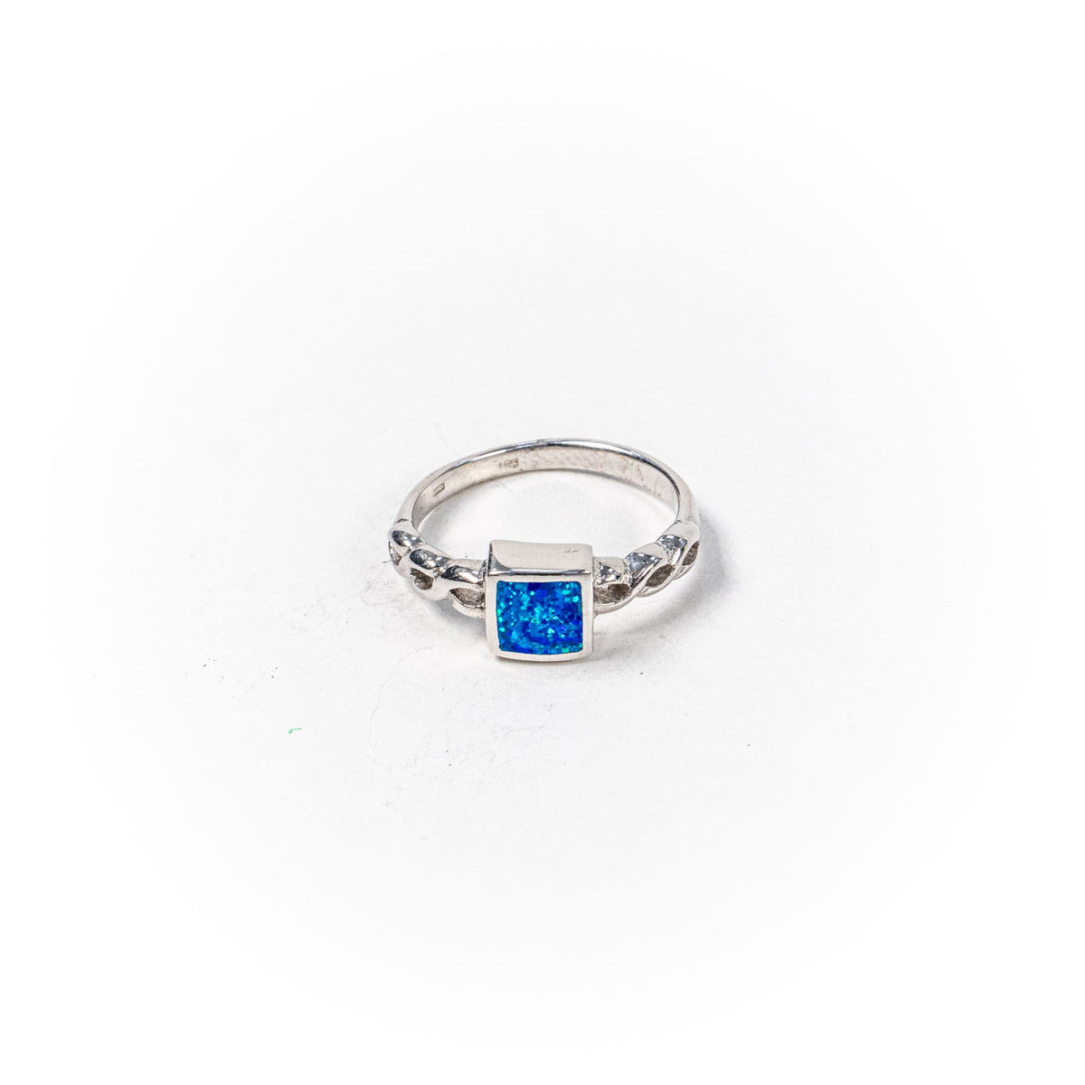 Inel STILL, Argint 925 - Marime 8,5, Opal Albastru, Albastru