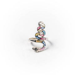 Inel STILL, Argint 925 - Marime 8,5, Sidef, Multicolor