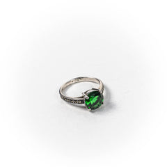 Inel STILL, Argint 925 - Marime 8, Zirconia, Verde
