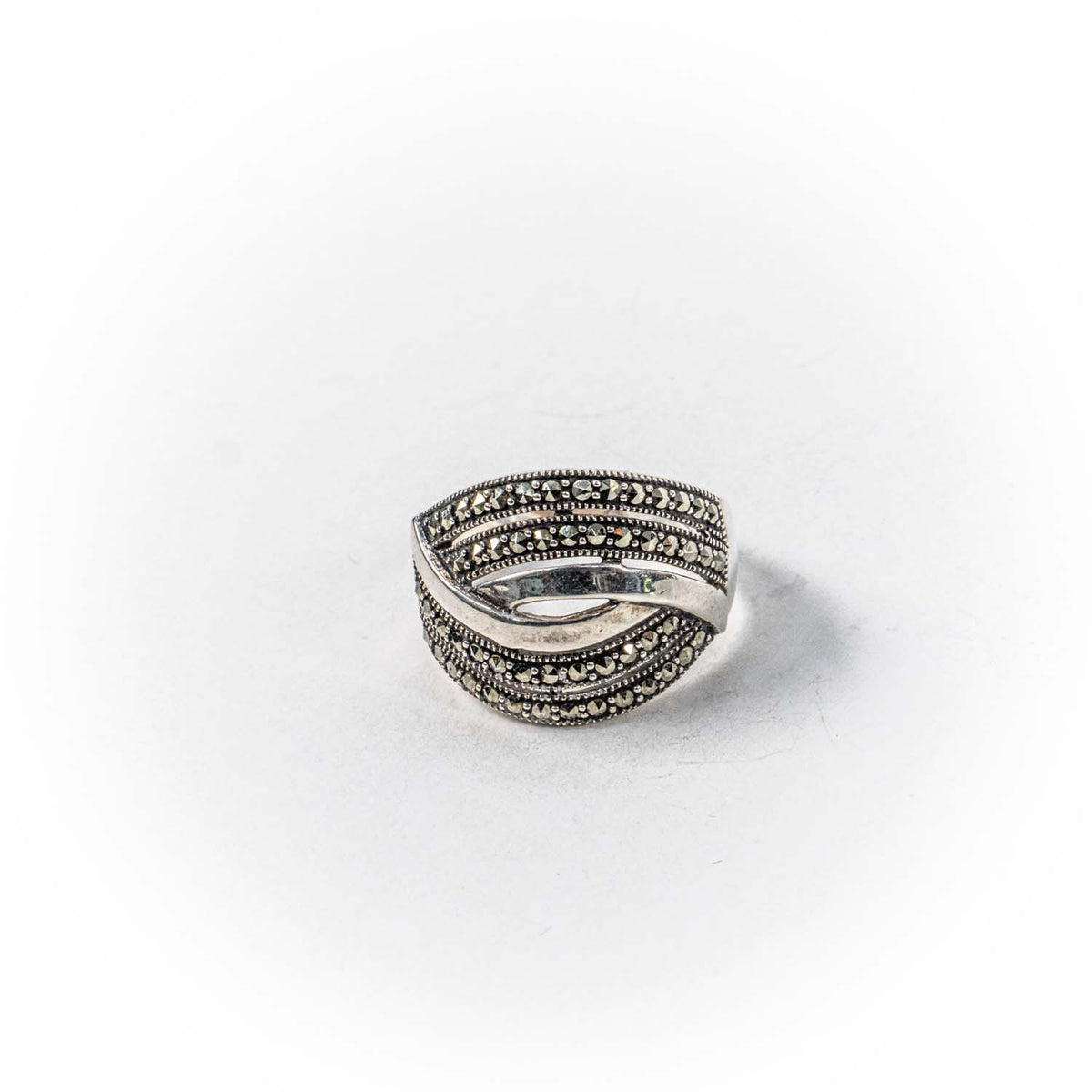 Inel STILL, Argint 925 - Marime 9, Marcasite, Gri Metalic