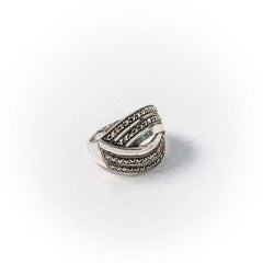 Inel STILL, Argint 925 - Marime 9, Marcasite, Gri Metalic