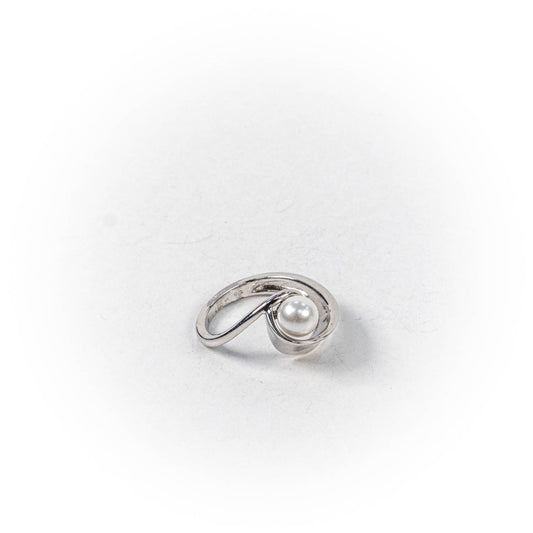 Inel STILL, Argint 925 - Marime 8 Perla de Cultura, Alb Sidefat