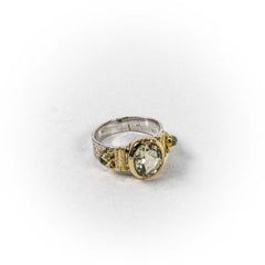 Inel STILL, Argint 925 - Marime 10, Citrin, Galben