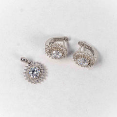 Set Bijuterii STILL Argint 925 - Pandantiv, Cercei, Zirconia, Incolor