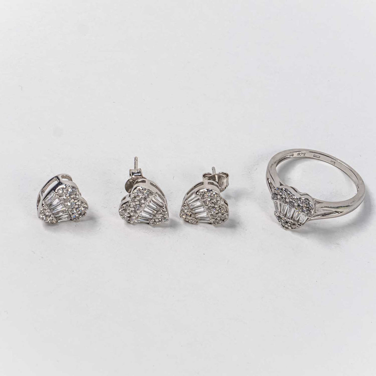 Set Bijuterii STILL Argint 925 - Pandantiv,  Inel,  Cercei, Zirconia, Marime Inel 7, Incolor