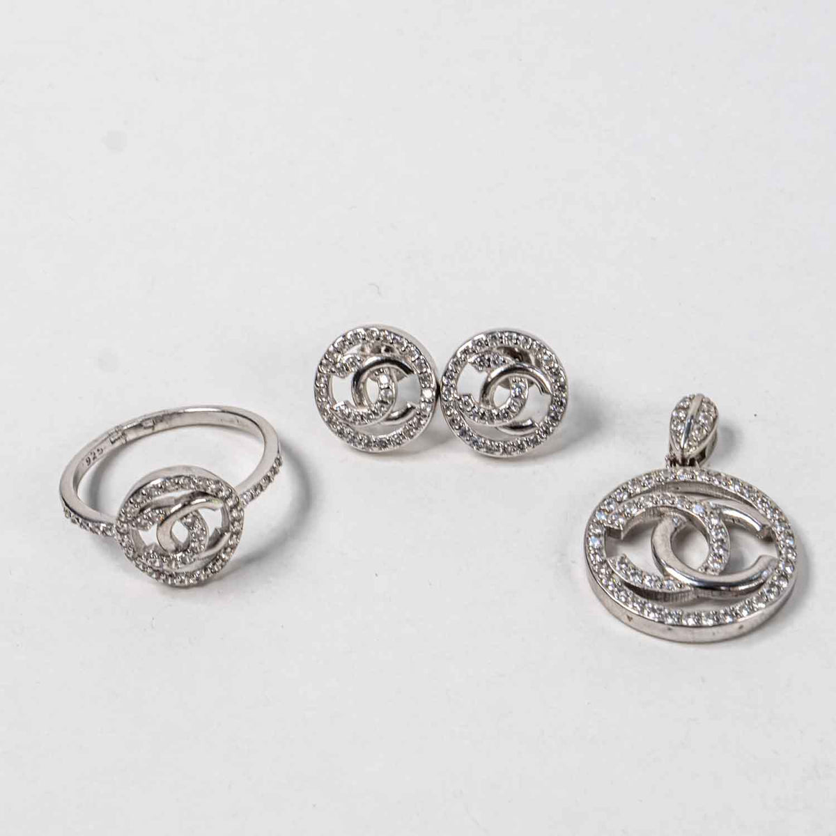 Set Bijuterii STILL Argint 925 - Pandantiv,  Inel,  Cercei, Zirconia, Marime Inel 7, Incolor