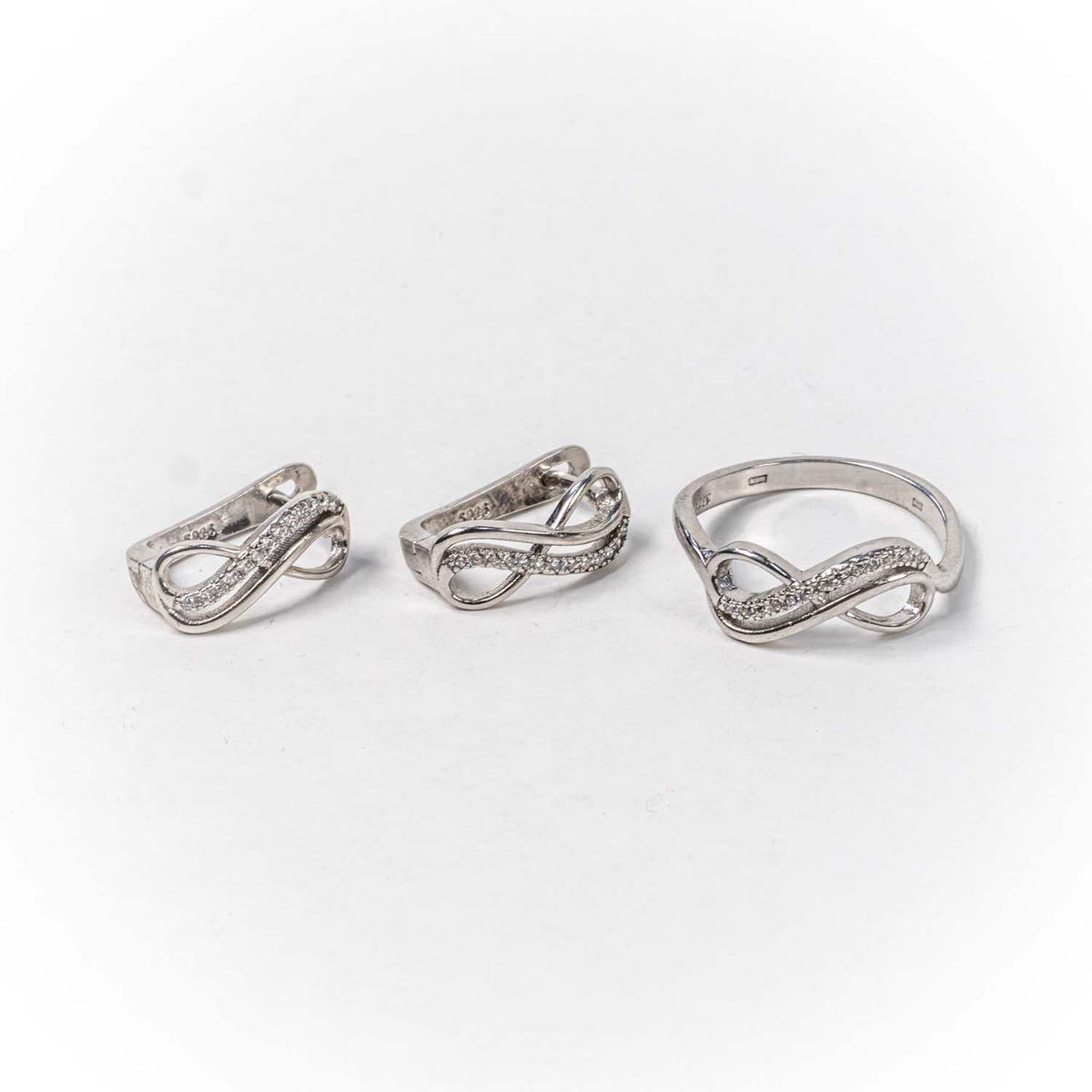 Set Bijuterii STILL Argint 925 - Pandantiv,  Inel,  Cercei, Zirconia, Marime Inel 7, Incolor