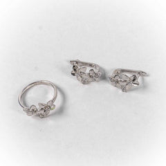 Set Bijuterii STILL Argint 925 - Pandantiv,  Inel,  Cercei, Zirconia, Marime Inel 6, Incolor