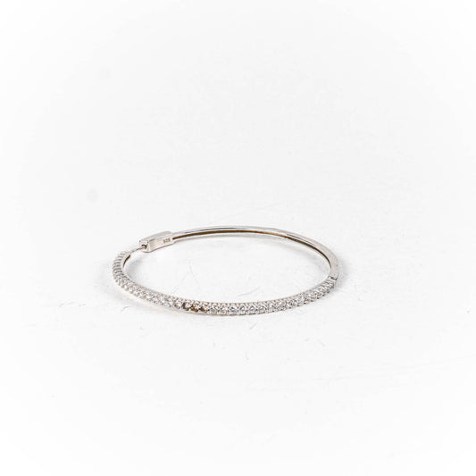 Bratara STILL, Argint 925 - Marime 50 fi x 2mm, Fixa, Zirconia, Incolor