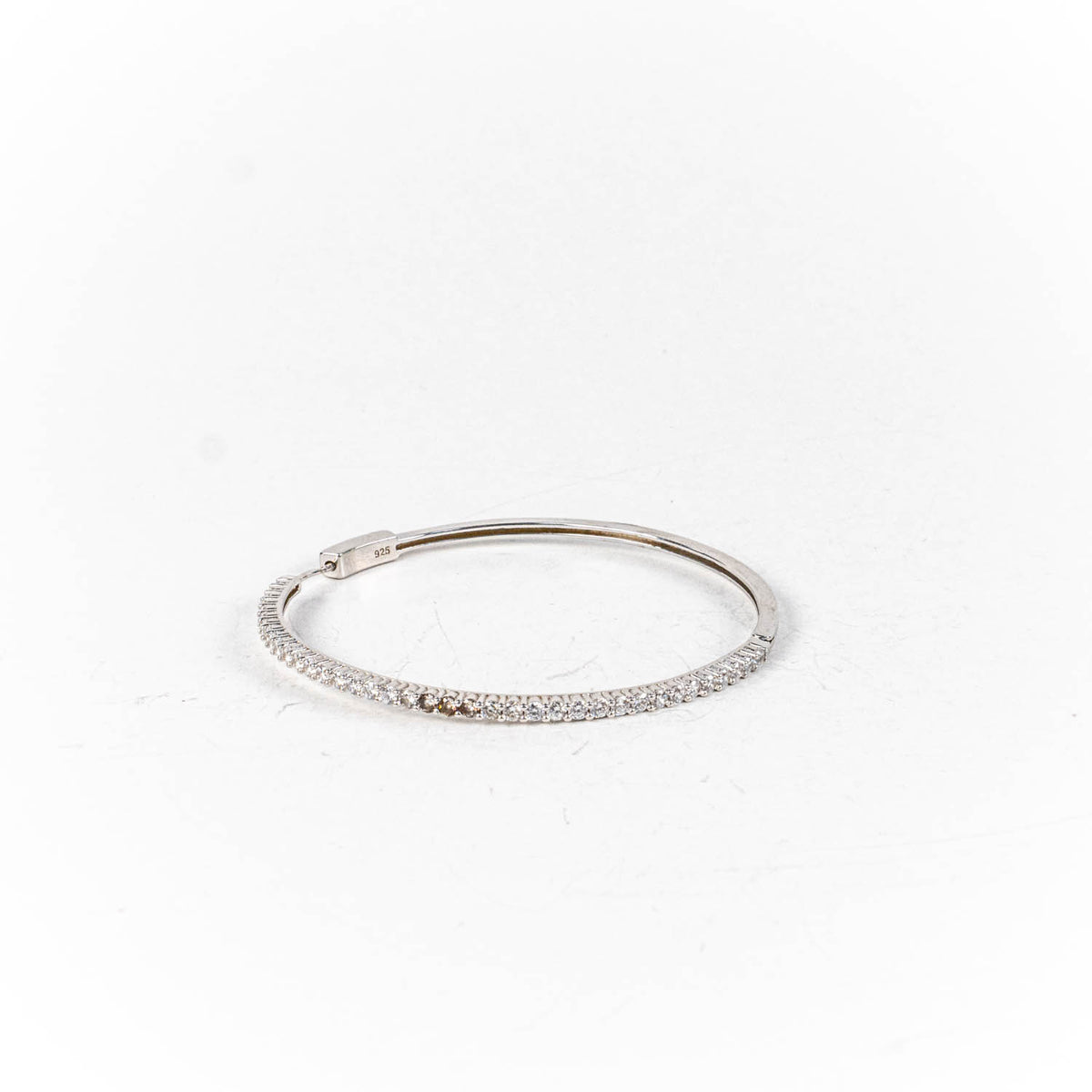 Bratara STILL, Argint 925 - Marime 50 fi x 2mm, Fixa, Zirconia, Incolor