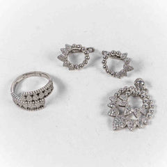 Set Bijuterii STILL Argint 925 - Pandantiv,  Inel,  Cercei, Zirconia, Marime Inel 8, Incolor