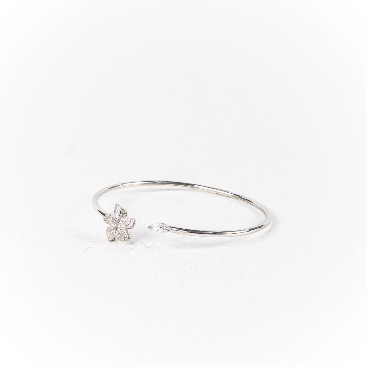 Bratara STILL, Argint 925 - Marime 55 fi x 2mm, Fixa, Zirconia, Incolor