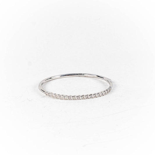 Bratara STILL, Argint 925 - Marime 55 fi x 3mm, Fixa, Zirconia, Incolor