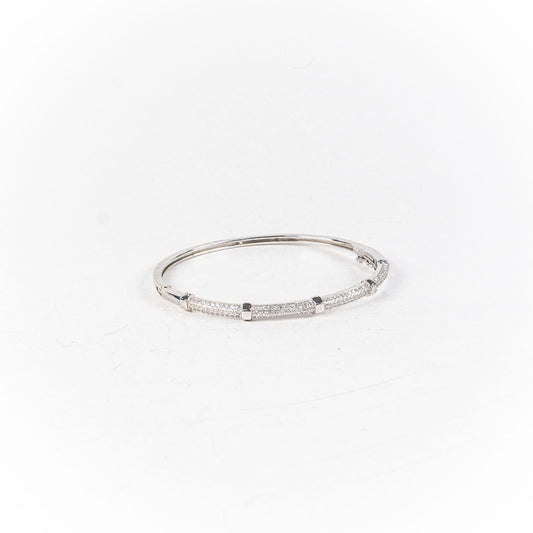 Bratara STILL, Argint 925 - Marime 55 fi x 3mm, Fixa, Zirconia, Incolor