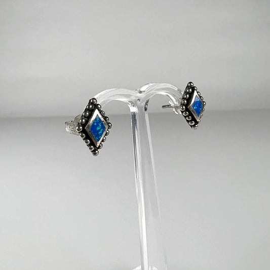 Cercei opal cu șurub din argint 925, 10 mm - vedere 1