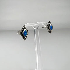 Cercei opal cu șurub din argint 925, 10 mm - vedere 1