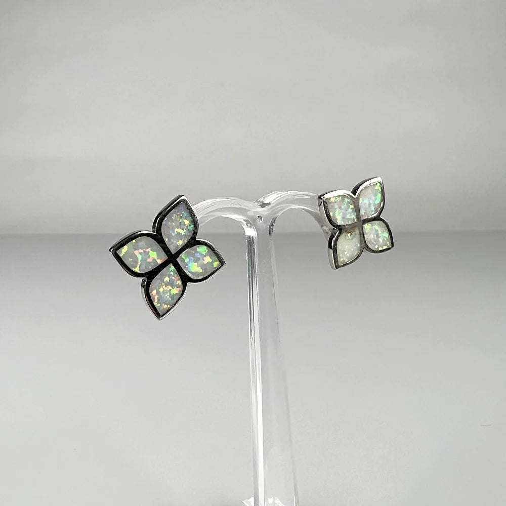 Cercei opal cu șurub din argint 925, 10mm - vedere 1