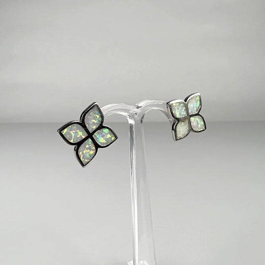 Cercei opal cu șurub din argint 925, 10mm - vedere 1