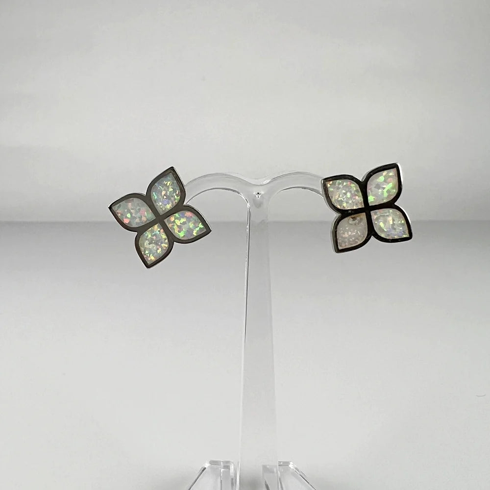 Cercei opal cu șurub din argint 925, 10mm - vedere 2