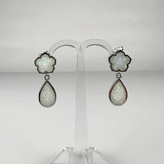 Cercei opal cu șurub din argint 925, 20mm - vedere 2