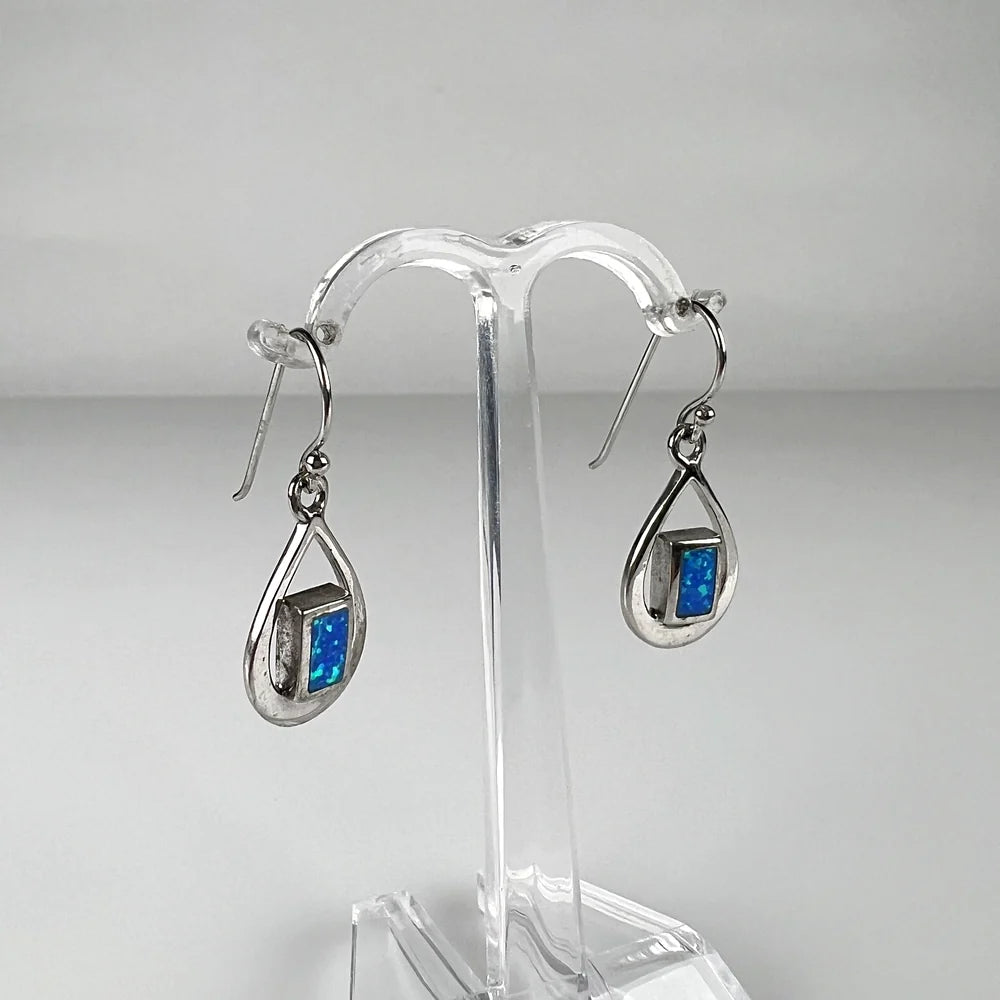 Cercei drop opal cu prindere carlig din argint 925 - vedere 1