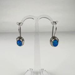 Cercei drop opal leverback argint 925 - 10mm - vedere 2