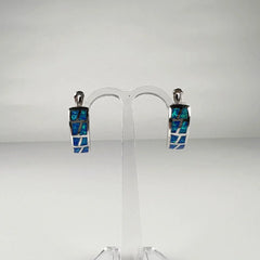 Cercei drop opal leverback din argint 925, 20 mm - vedere 2