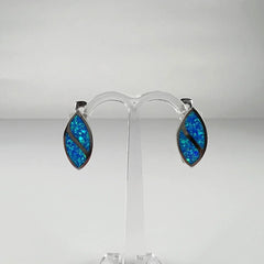 Cercei drop opal leverback din argint 925 natural - vedere 1