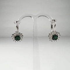 Cercei drop zirconia leverback argint 925 eleganti 18mm - vedere 1