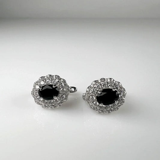 Cercei creole zirconia leverback din argint 925 - vedere 1