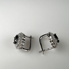 Cercei creole zirconia leverback din argint 925 - vedere 2