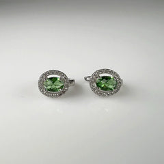Cercei creole zirconia leverback argint 925, 13mm - vedere 1