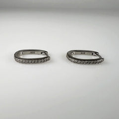 Cercei creole zirconia argint 925 leverback 17mm - vedere 1