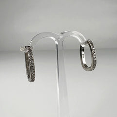 Cercei creole zirconia argint 925 leverback 17mm - vedere 2