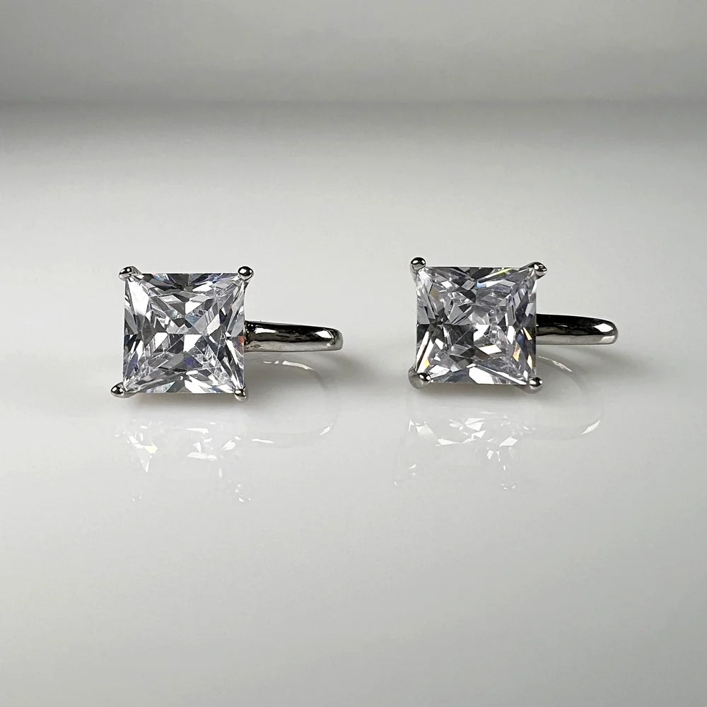 Cercei drop zirconia cu prindere leverback din argint 925 - vedere 1